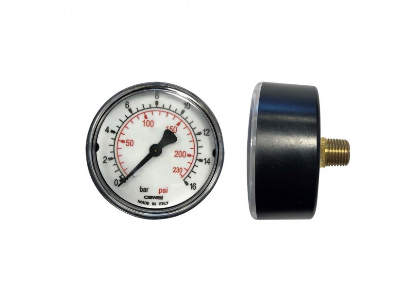 Contimac Pressure gauge max 16 bar with 1/4'' axial connection