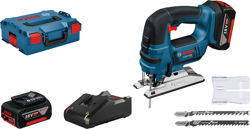 Bosch Akkupistosaha GST 18V-LI B L-Boxx (Sis. Akun + Laturin)