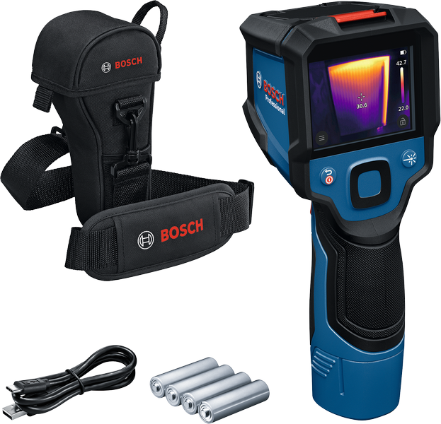 Bosch GTC 12V-450-13 Lämpökamera, sis. 4 x paristo (AA), AA1-alkaparistoadapteri