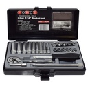 Force Socket set 1/4", 4-13mm, Long and short, 24-piece