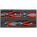 Knipex Lock ring pliers set, 6 parts, Foam