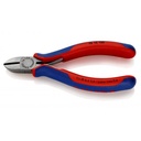 Knipex Sivuleikkuri 125mm, Palautusjousella, Viisteellä