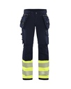 Blåkläder 7193 Naisten highvis riipputaskuhousut 4-way stretch