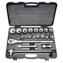 Force Socket set 3/4", 19-50mm, 12-corner, 20 parts